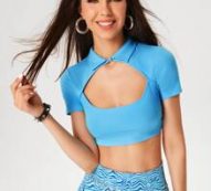 Choker Neck Crop Tee