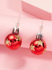 Christmas Ball Drop Earrings