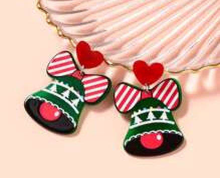 Christmas Bell Decor Drop Earrings