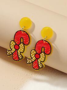 Christmas Bow Drop Earrings