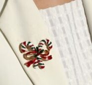 Christmas Cane Brooch