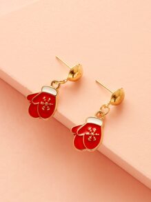 Christmas Gloves Drop Earrings