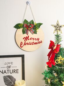 Christmas Letter Graphic Wooden Wall Hanging