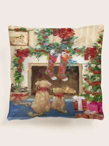 Christmas Print Cushion Cover Without Filler