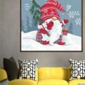 Christmas Print DIY Diamond Unframed Painting