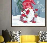 Christmas Print DIY Diamond Unframed Painting