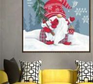 Christmas Print DIY Diamond Unframed Painting