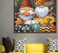 Christmas Print DIY Diamond Unframed Painting