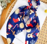Christmas Print Scrunchie Scarf