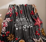 Christmas Snowflake Fleece Throw