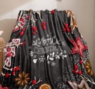 Christmas Snowflake Fleece Throw