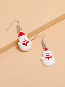 Christmas Snowman Decor Drop Earrings