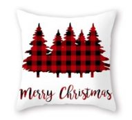 Christmas Tree Print Cushion Cover Without Filler
