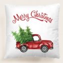 Christmas Tree Print Cushion Cover Without Filler