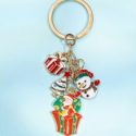 Christmas Tree & Snowman Charm Keychain