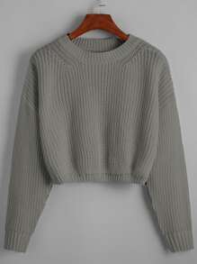 Chunky Knit Cropped Sweater