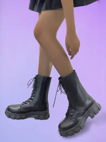 Chunky Sole Combat Boots