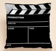 Clapper Board Print Cushion Cover Without Filler