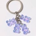 Clear Bear Charm Keychain