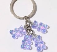 Clear Bear Charm Keychain