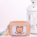 Clear Cartoon Bear Graphic Coin Case