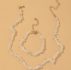 Clear Stone Decor Necklace & Bracelet