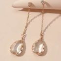 Clear Water Drop Earrings