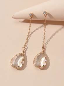 Clear Water Drop Earrings