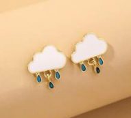 Cloud Design Drop Earrings