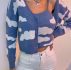 Cloud Pattern Cami Top & Button Up Cardigan