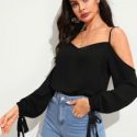 Cold Shoulder Knot Cuff Top