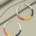 Color Block Hoop Earrings