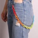 Color Block Layered Pant Chain