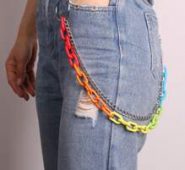Color Block Layered Pant Chain
