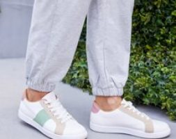 Color Block Skate Shoes