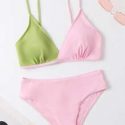 Colorblock Bikini Swimsuit