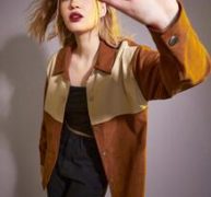 Colorblock Button Front Overshirt