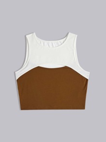 Colorblock Cut Out Tank Top