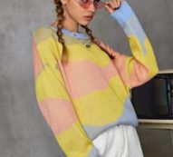 Colorblock Drop Shoulder Sweater
