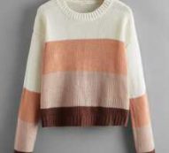 Colorblock Drop Shoulder Sweater