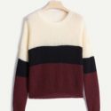 Colorblock Drop Shoulder Sweater