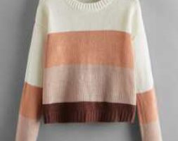 Colorblock Drop Shoulder Sweater