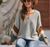 Colorblock Drop Shoulder Sweater