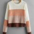 Colorblock Drop Shoulder Sweater