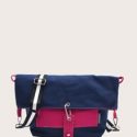 Colorblock Flap Crossbody Bag