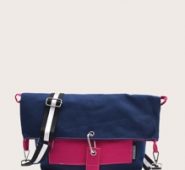 Colorblock Flap Crossbody Bag