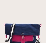 Colorblock Flap Crossbody Bag