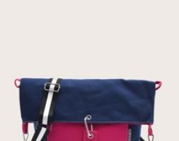 Colorblock Flap Crossbody Bag