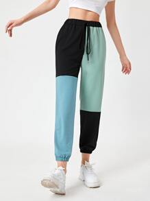 Colorblock Knot Sweatpants