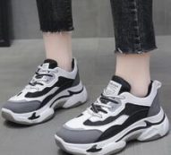 Colorblock Lace Up Front Sneakers